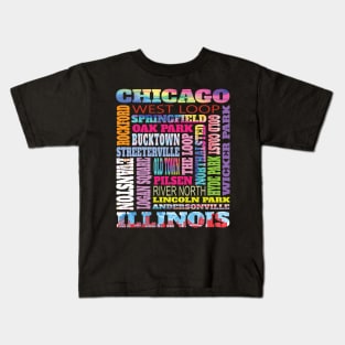 Fun Chicago Illinois Windy City Neighborhoods The Lake Pride Kids T-Shirt